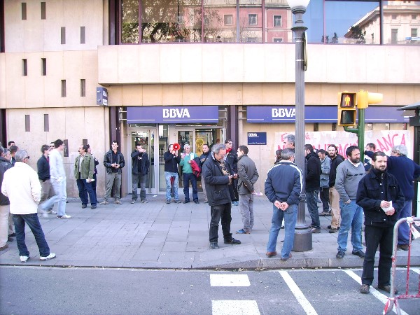 Ocupació d'una seu del BBVA a Tarragona