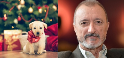 Pérez Reverte enamorado de los perros.jpg