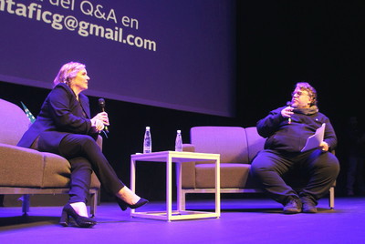 Conferencia de Guillermo del Toro y Melissa Gibb -Vicepresidenta de Netflix- en el marco de la FICG 2019. Foto Carlos de Urabá..JPG