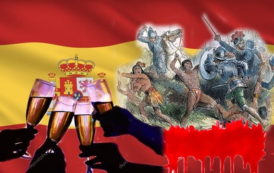 Hispanidad Brindemos con sangre y con champagne! Montaje Yuma.jpg