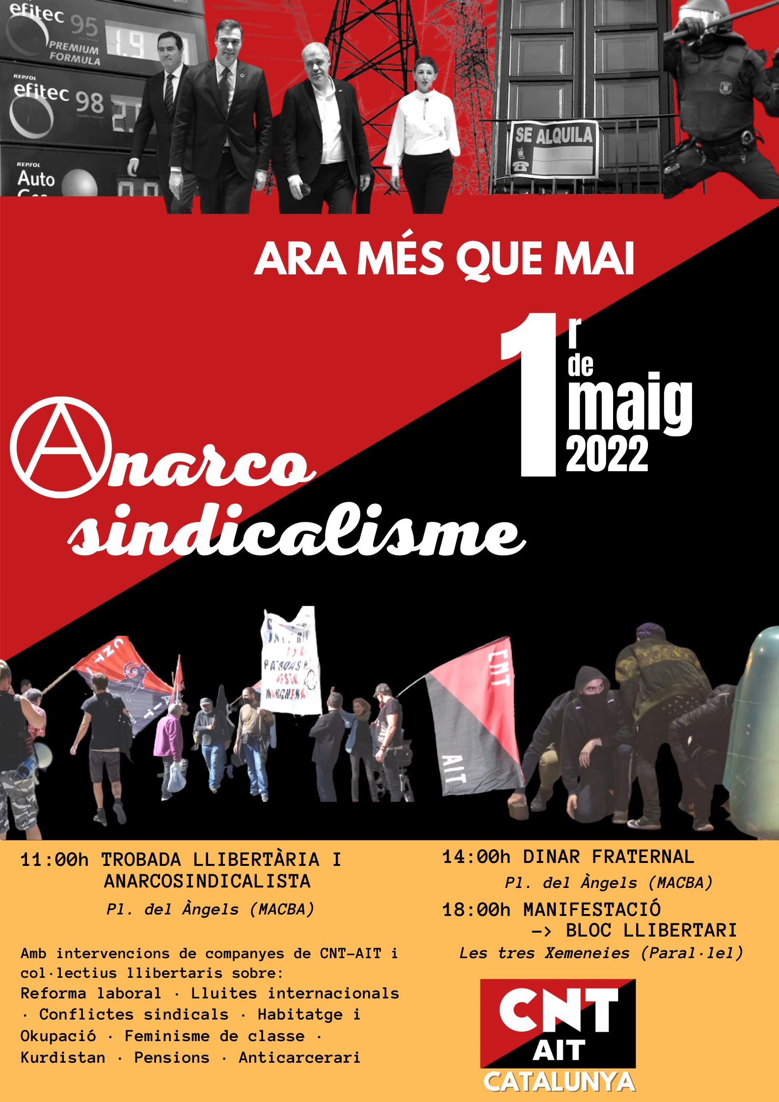 1130h TROBADA LLIBERTÀRIA I Pl. del Àngels (MACBA) Amb intervencions de companyes de CNT-AIT i col·lectius llibertaris sobre Reforma laboral · Lluites internacionals · Conflictes sindicals · Habitatge i (1).png