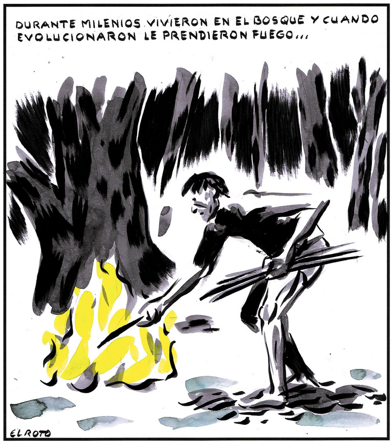 El bosque y la evolución (El Roto).png